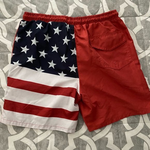 Surfmentality American Flag Swim Trunks - Picture 2 of 2